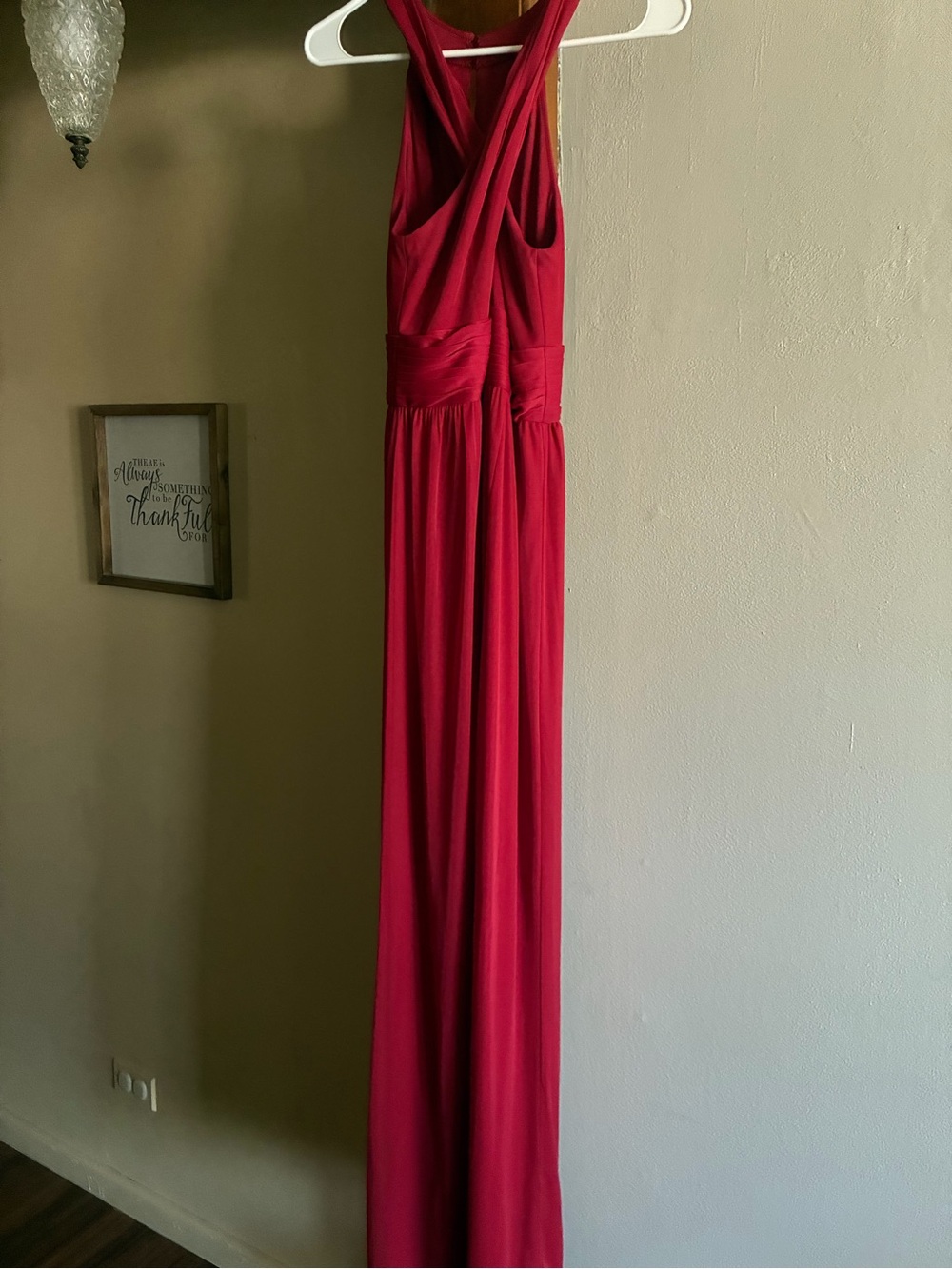 David's Bridal Apple Red Dress